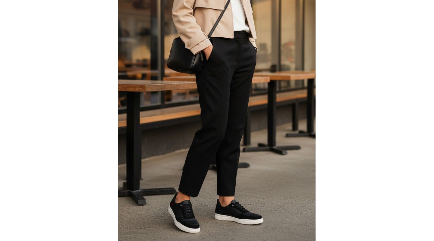 Женские кроссовки Marc Joseph New York Main Street Hands-Free Slip On Technology Fashion, цвет: Чёрный кожаный — фото 3