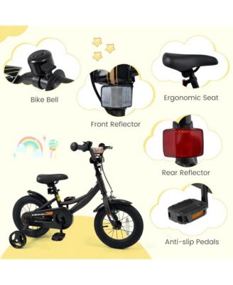 Kids Adjustable Training Bicycle with Dual Brakes and All Terrain Tires