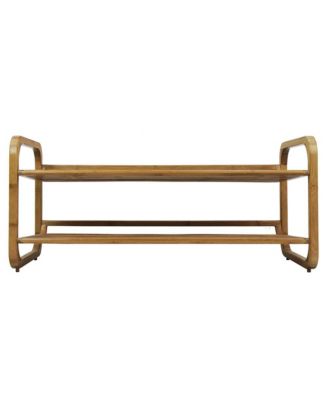  2 Tier Bamboo Shoe Rack, Rounded