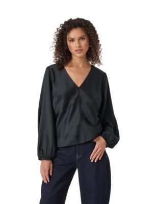 Women's Grace Satin Long Sleeve Top