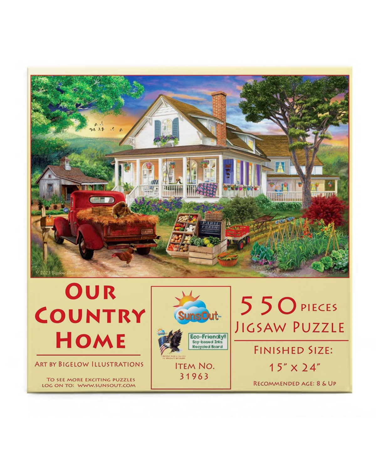 SunsOut Our Country Home 550 piece Jigsaw Puzzle