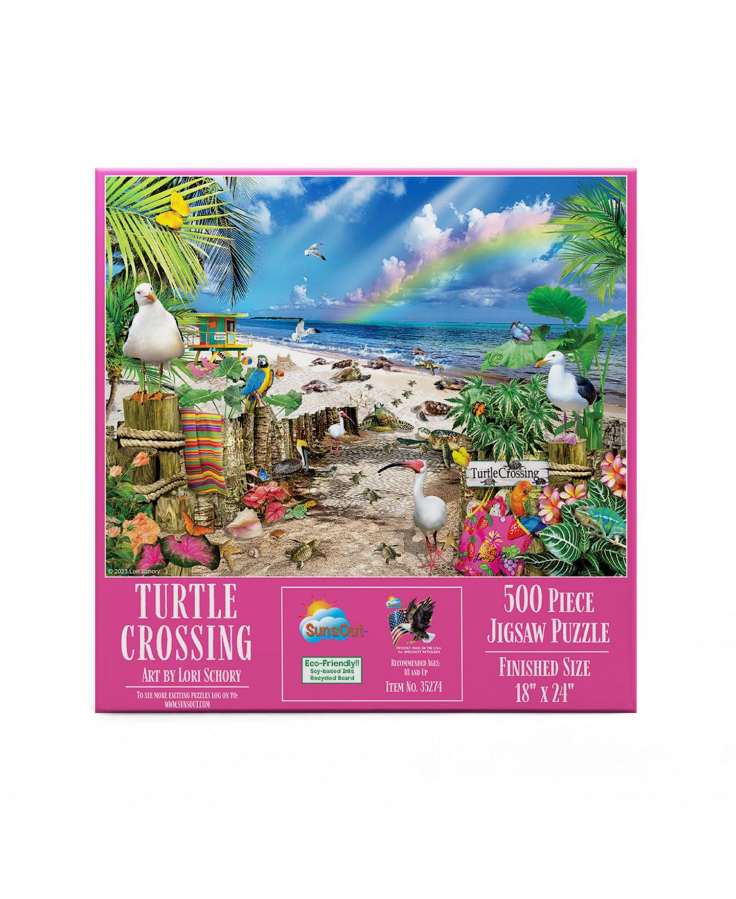 Детский пазл SunsOut Turtle Crossing 500 piece Jigsaw Puzzle for Adults — фото 2
