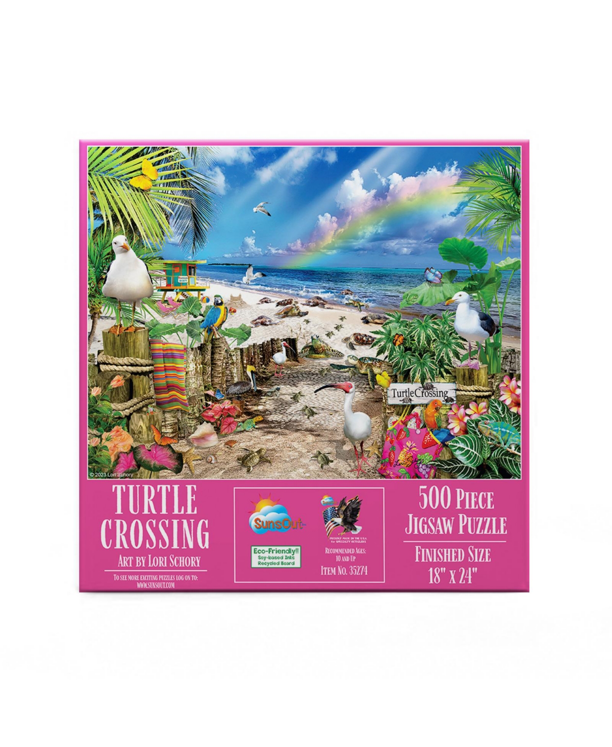 SunsOut Turtle Crossing 500 piece Jigsaw Puzzle for Adults