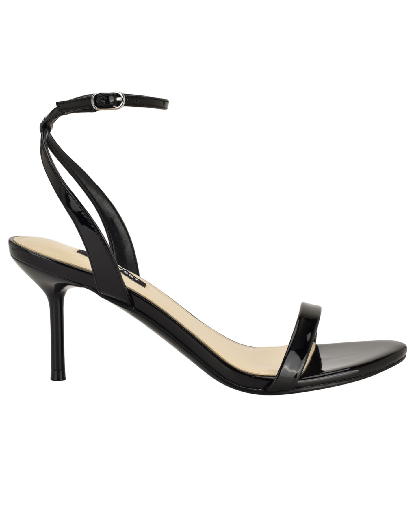 Женские сандалии Nine West Waltz Strappy Stiletto Dress Sandals, цвет: Чёрный лаковый — фото 2