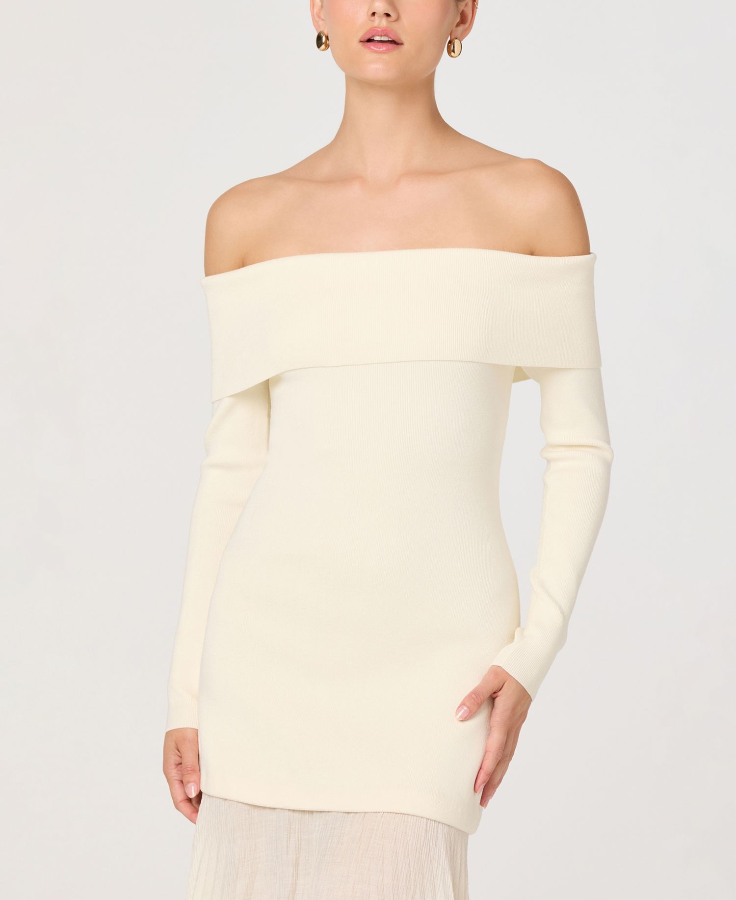 Women's Off-The-Shoulder Pull-On Dress