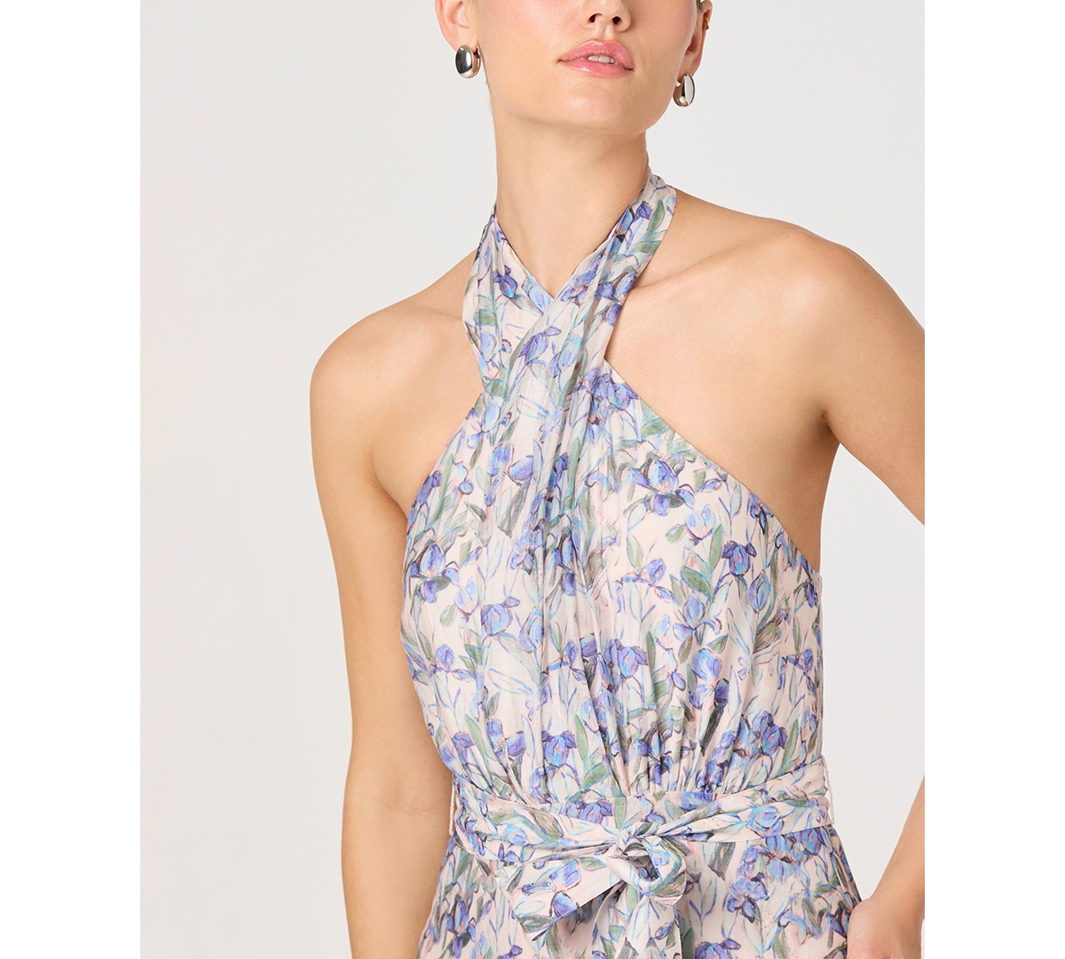 Astr the Label Women's Floral Halter Neck A-Line Dress