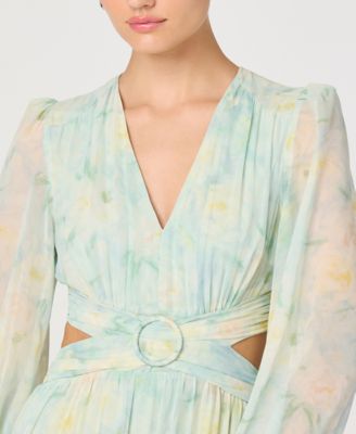 Women's Floral V-Neck Maxi Dress