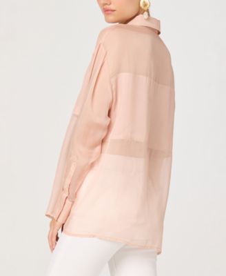 Women's Collar Neck Long-Sleeve Top