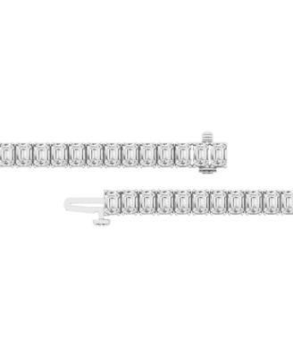 Lab Grown Emerald Diamond Bracelet (15 ct. t.w.) in 14k White Gold