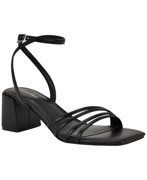 Женские сандалии Calvin Klein Pazey Strappy Block Heel Dress Sandals, цвет: Чёрный