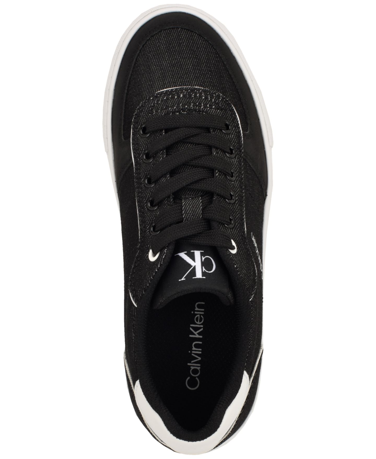 Женские кроссовки Calvin Klein Caspian Denim Lace-Up, цвет: Чёрный джинсовый / Белый — фото 4