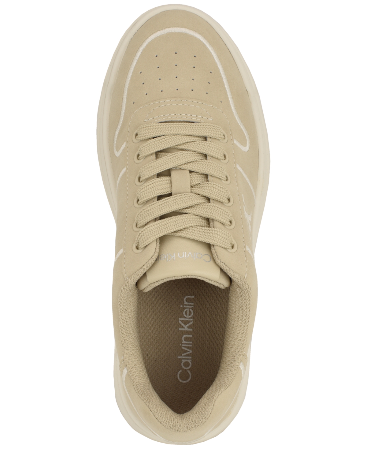 Calvin Klein Women's Pozin Round Toe Lace-Up Sneakers