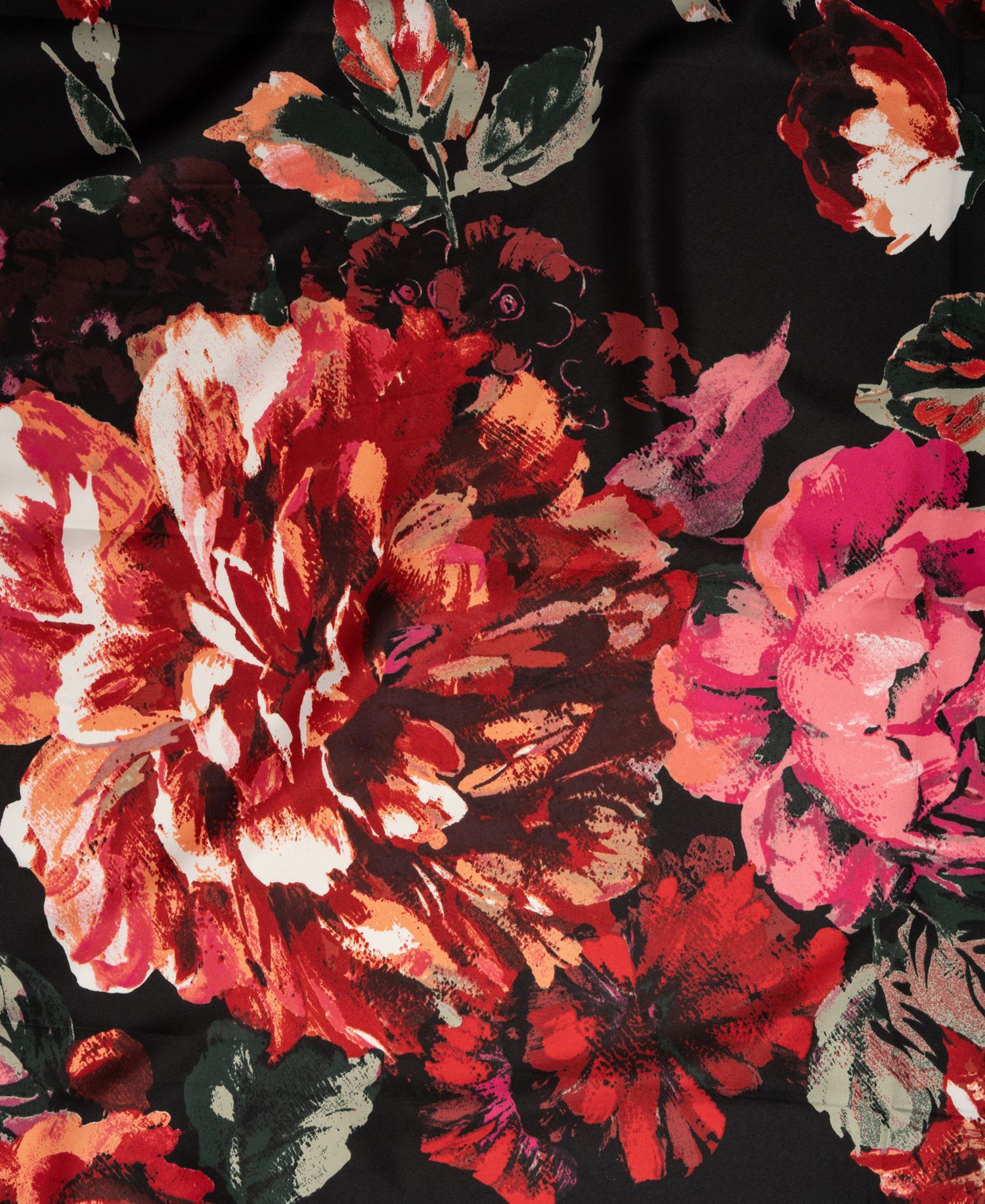 Moody Botanical Floral Square Scarf