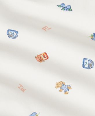 Baby Girls' Polo Bear Footed Coverall, Beanie Hat and Bib, 3-Piece Gift Set