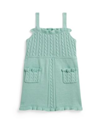 Baby Girls' Mini-Cable Overall Dress
