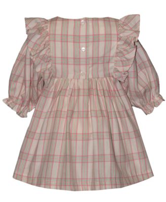 Baby Girls' Pinafore Plaid Smocking Dress and Bloomers