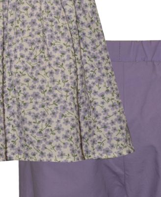 Baby Girls' Smocked Square Neck Top and Jogger Pants, 2-Piece Set