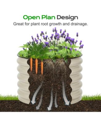 Muffin Metal Raised Garden Bed Set for Outdoor Gardening