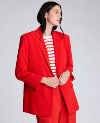Women's One-Button Notch Collar Jacket
