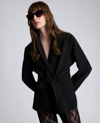 Women's Notch Collar Vision Twill Belted Jacket