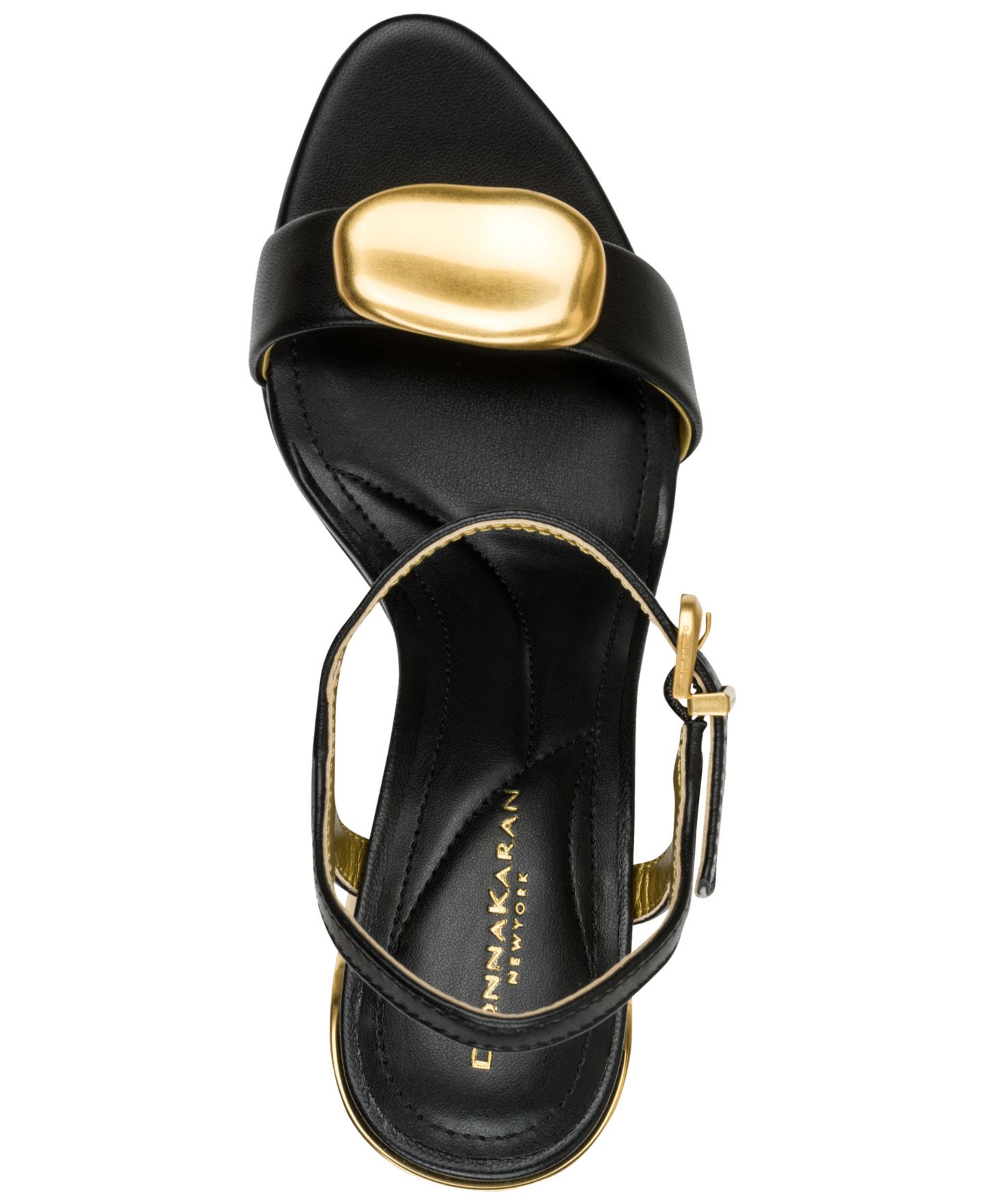 Женские сандалии Donna Karan New York Seraphina Ankle Strap, цвет: Чёрный кожаный — фото 4