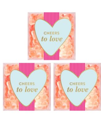 Valentine's Day Cheers To Love - Champagne Bears Candy Cube Kit, 3 Pieces