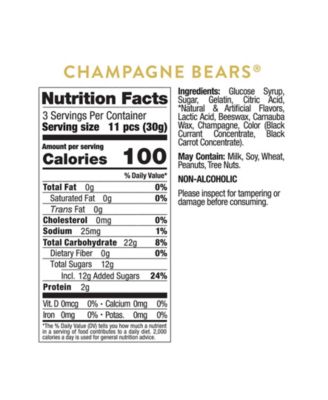 Valentine's Day Champagne Bears Celebration Bottle Candy Duo, 2-Pc.