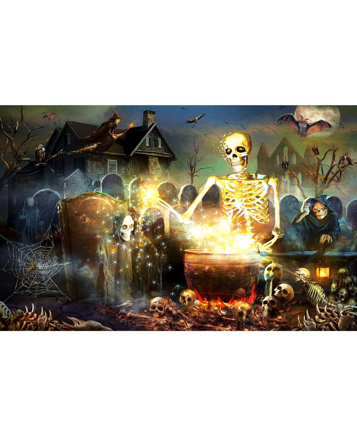 Детский пазл SunsOut Skeletons Rising 550-Piece Halloween Interlocking Jigsaw Puzzle, от 14 лет — фото 3