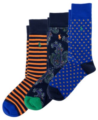Men's Printed Crew Socks, 3-Pack