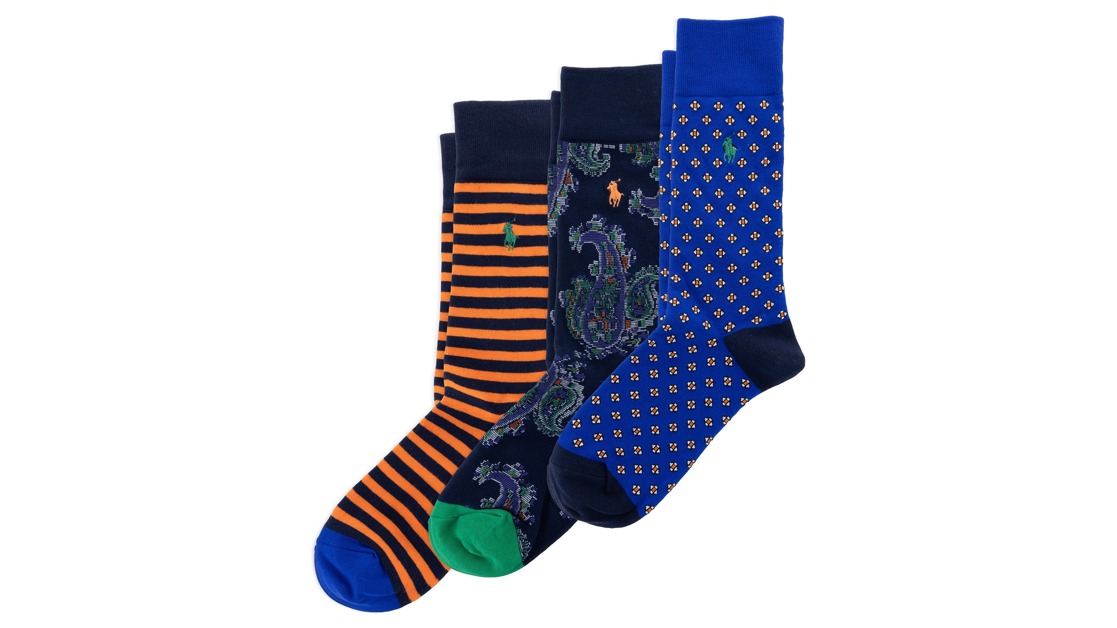Polo Ralph Lauren Men's Printed Crew Socks, 3-Pack
