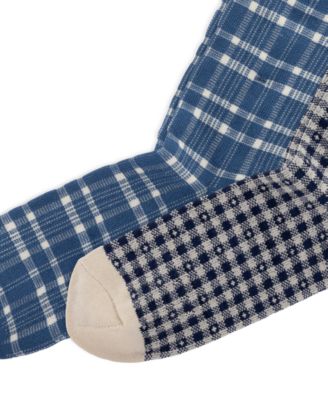 Men's Polo Novelty Plaid Crew Socks, 2-Pack