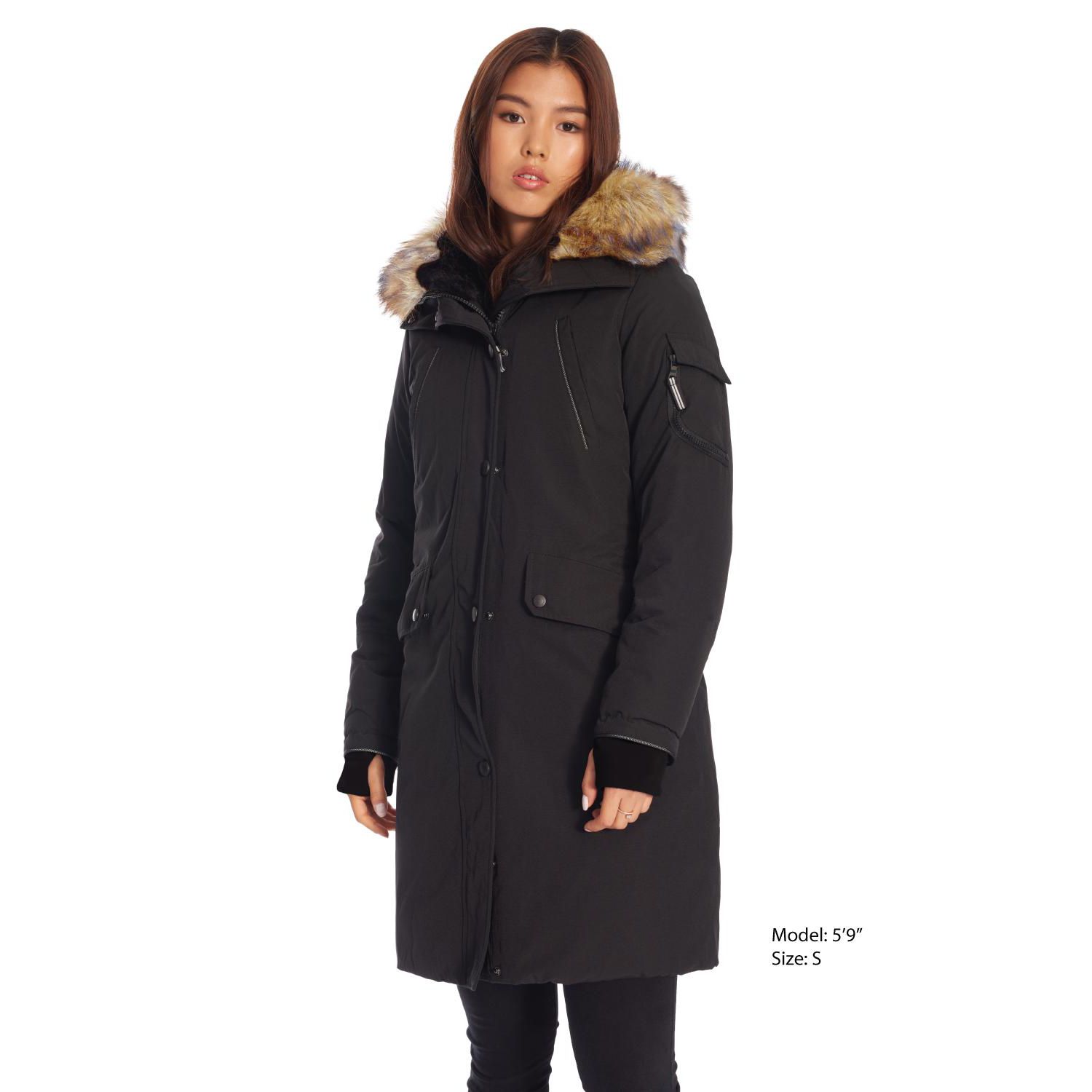 Women's Laurentian | Long Winter Parka with Faux Fur Hood