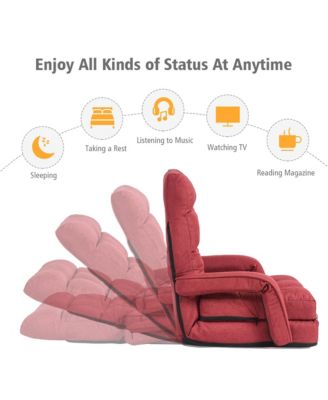 Folding Floor Single Sofa Recliner Chair Lounge Couch
