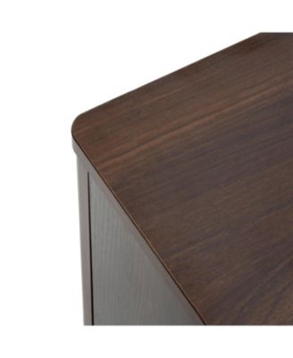 Streamdale Chestnut 4-Door TV Cabinet - Storage & Adjustable Shelves