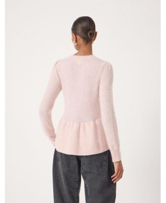 Women's Wool Blend Peplum Top