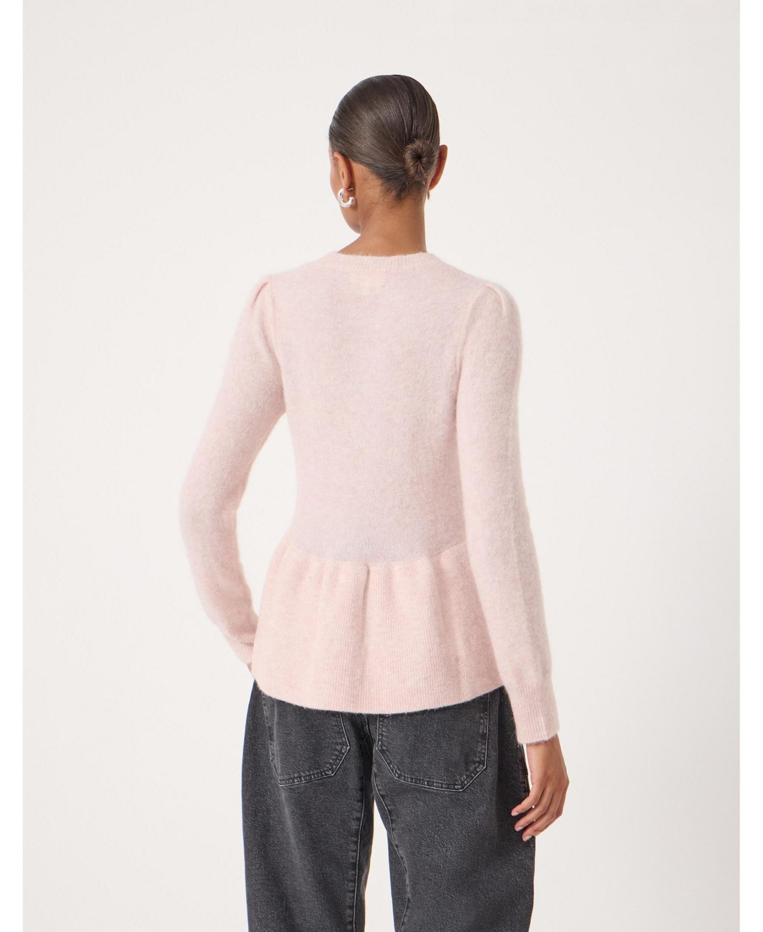 Women's Wool Blend Peplum Top