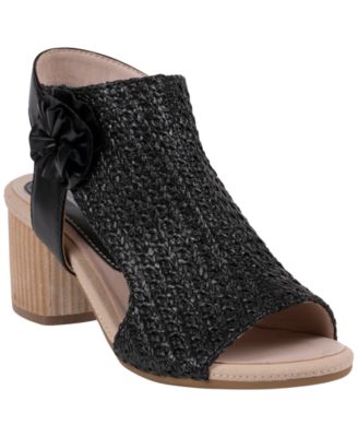 Women's Zakki Flower Rosette Woven Block Heel Dress Sandals