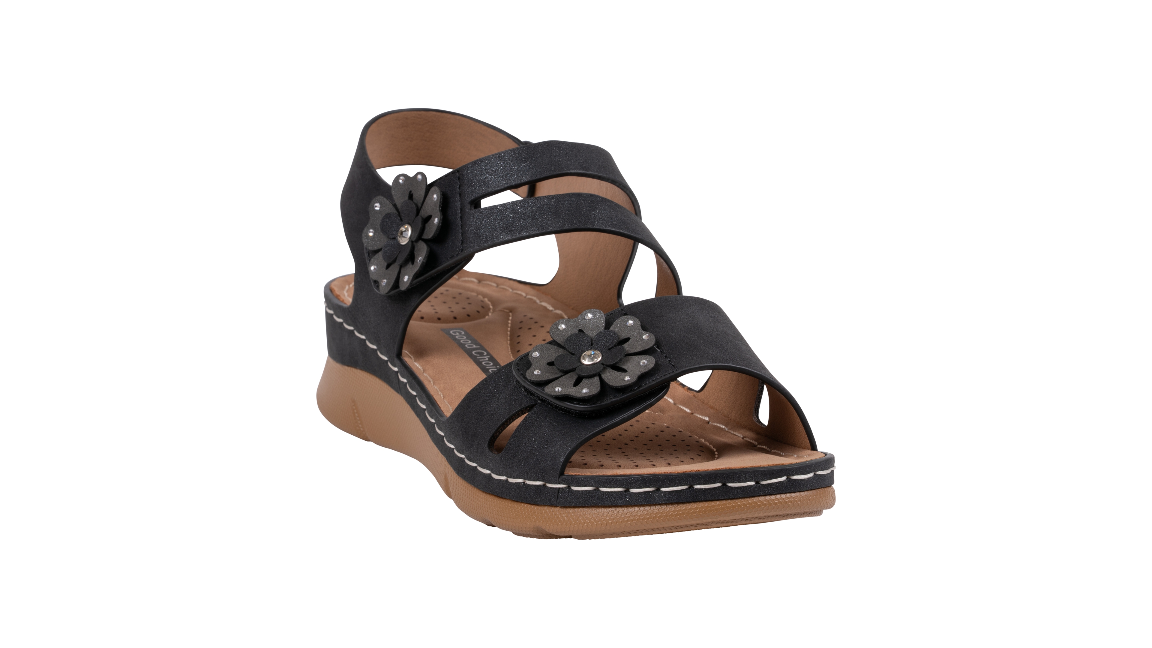 Gc Shoes Women's Flower Detail Round Toe Sandals