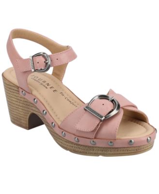 Women's Sisilia Stacked Heel Ankle Strap Sandals