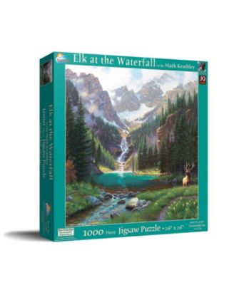 Elk at the Waterfall 1000 piece Jigsaw Puzzle for Adults