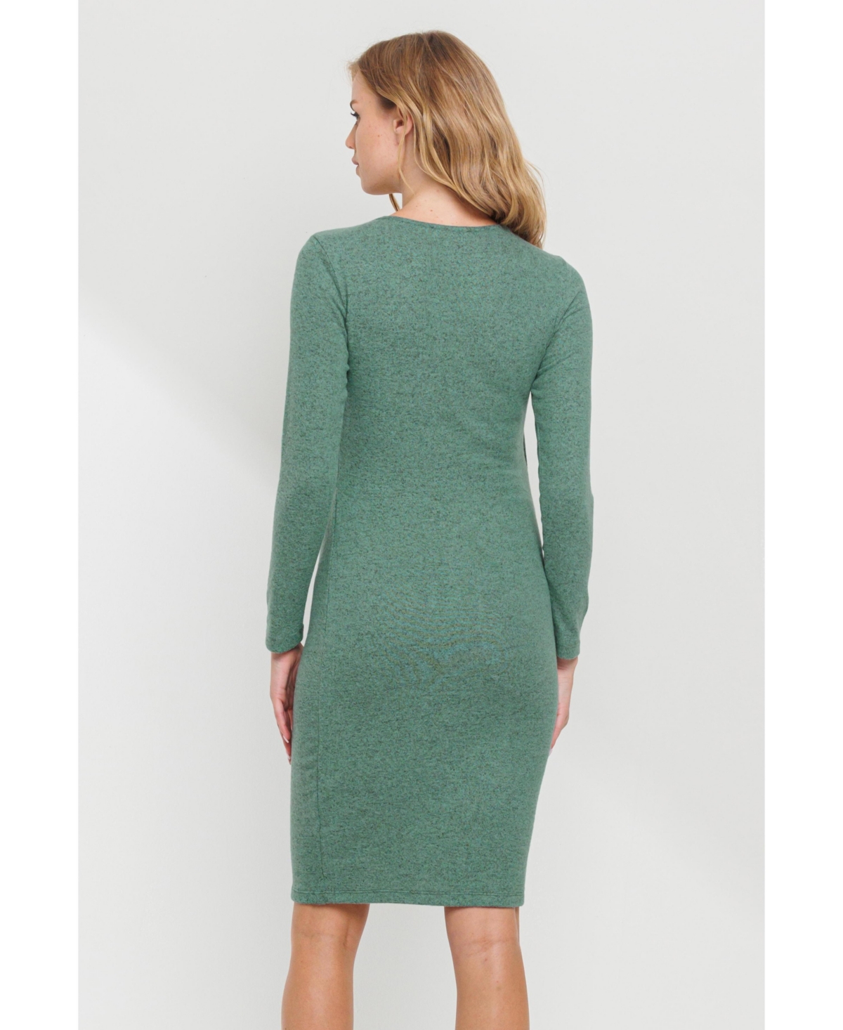 Hello Miz Maternity Long Sleeve Bodycon Nursing Dress