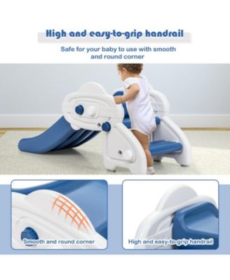 Kids Indoor Slide Freestanding Toddler Slide with Climbing Steps and Handrails