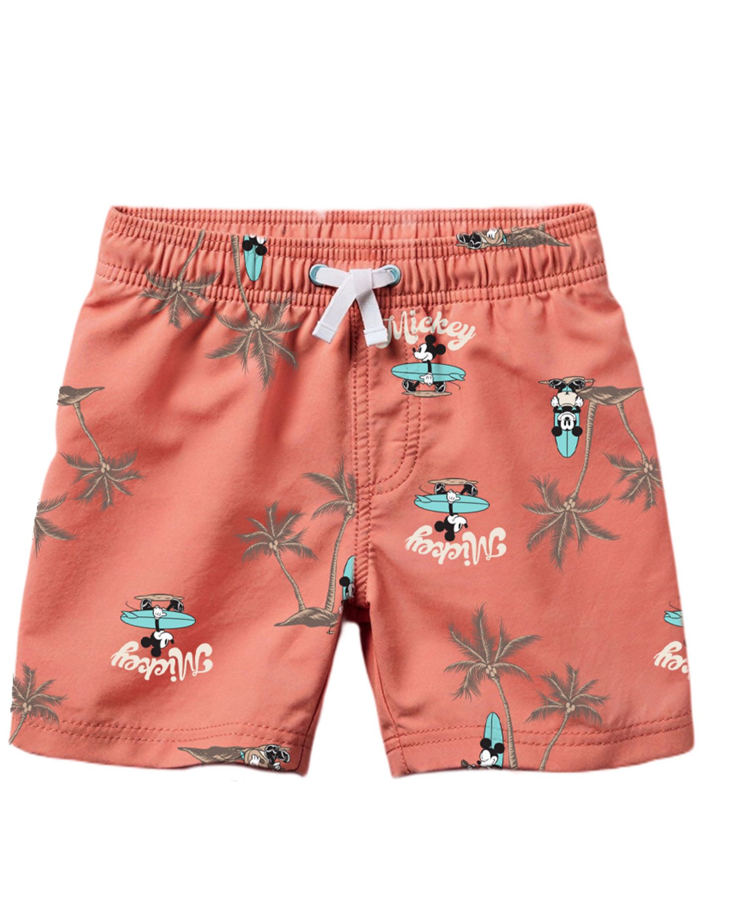 Baby Boys' Mickey Rashguard Top, Cover-Up, Swim Shorts and Bucket Hat, 4-Piece Set