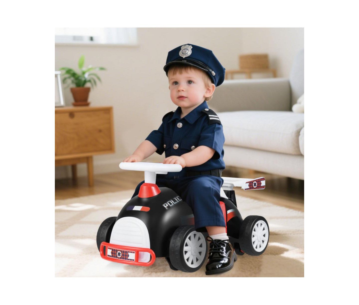 Детская игрушка HONGGE Ride-On Push Car with Music and Storage, Ages 12 Months and Up, цвет: Чёрный — фото 2