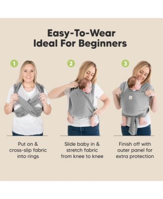 D-Lite Baby Wrap Carrier, Adjustable Baby Carrier, Baby Sling, Newborn, Infant, Toddler 7-44lbs