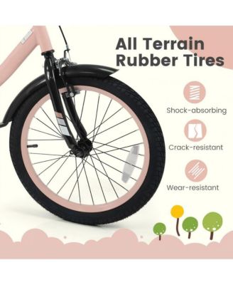 Kids Adjustable Training Bicycle with Dual Brakes and All Terrain Tires