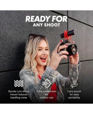 VXR10-AI Shotgun Microphone with AI Noise Cancellation for Cameras, Smartphones, Computers