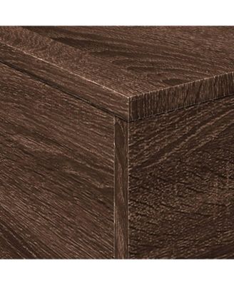 Coffee Table Brown Oak Engineered wood 19.7x19.7x15.7 in
