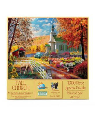 Fall church 1000 piece Jigsaw Puzzle for Adults