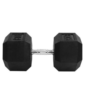 Hex Single Dumbbell Strength Training Workout Equipment, 90 lb